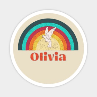 Olivia- Vintage Faded Style Magnet